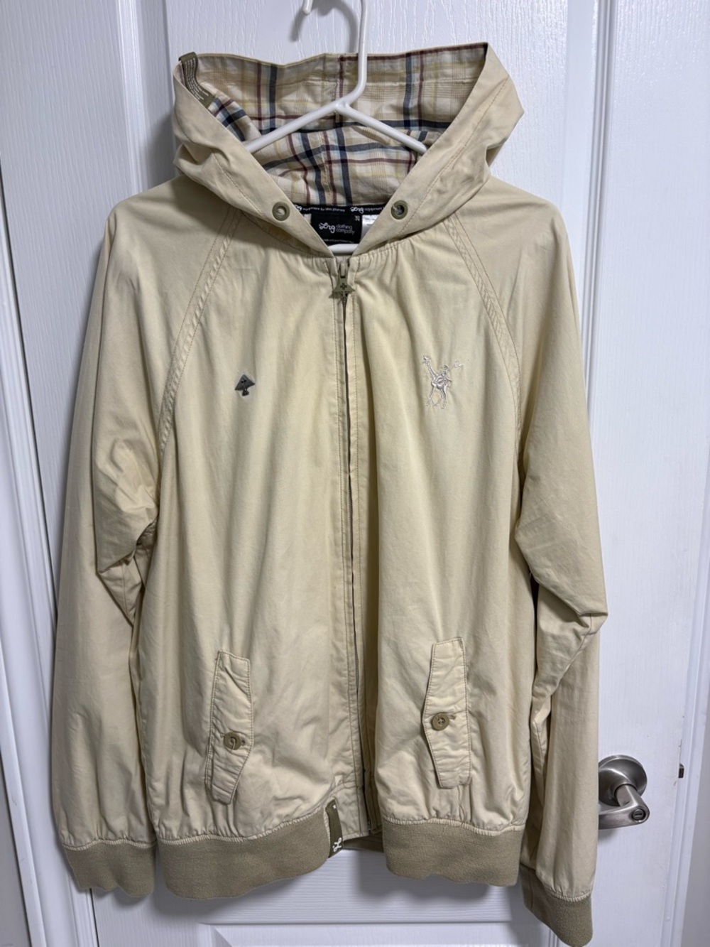 LRG vintage Men's Lightweight Hooded Shirt Jacket in Cream